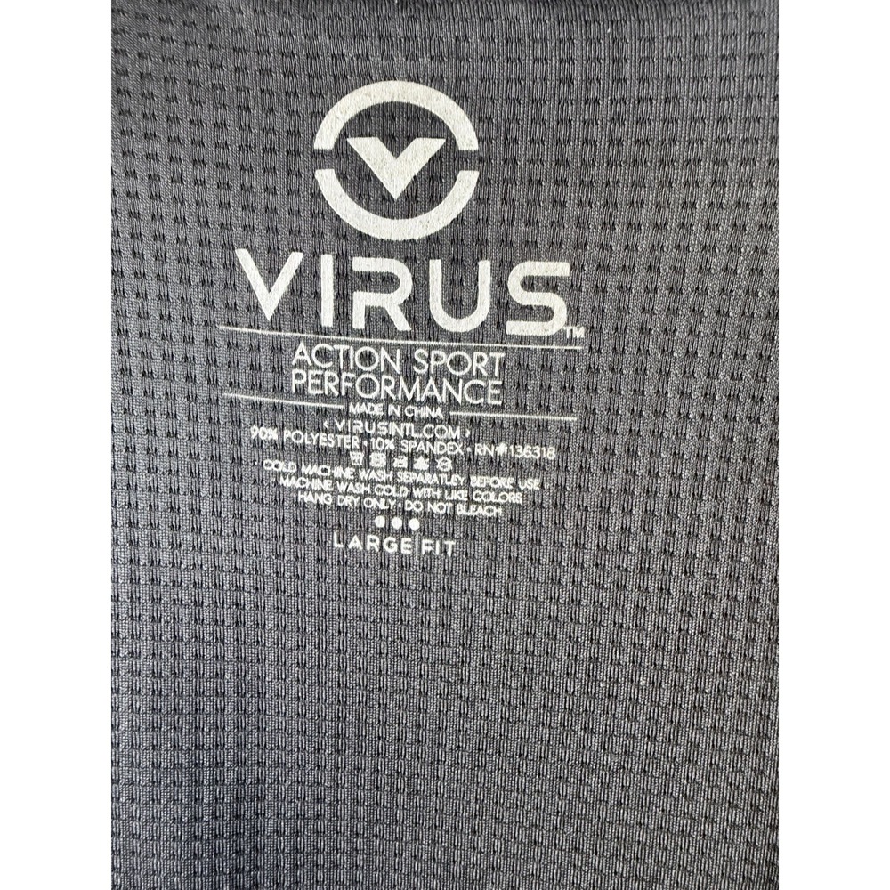 Virus International Hoodie Men L Black Full Zip Heavyweight Stretch Athletic - Picture 5 of 5